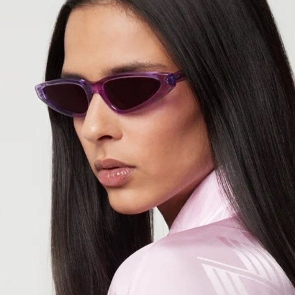 SALE! NEW Celine CL40231I 81Y Transparent Violet Geometric Women Sunglasses - Picture 1 of 12